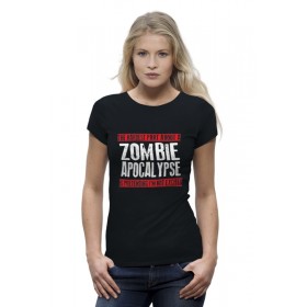 Женская футболка Premium с принтом Zombie Apocalypse в Кировске,  |  | 