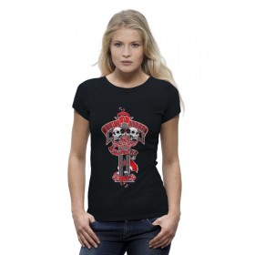 Женская футболка Premium с принтом Guns n roses в Кировске,  |  | 