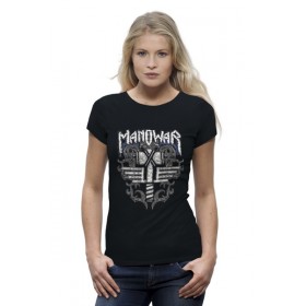 Женская футболка Premium с принтом Manowar Band в Кировске,  |  | 