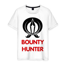 Мужская футболка хлопок с принтом Dwarf Fighter - Bounty Hunter в Кировске, 100% хлопок | прямой крой, круглый вырез горловины, длина до линии бедер, слегка спущенное плечо. | Тематика изображения на принте: line age | lineage | компьютерные | линейка | охотник