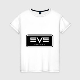Женская футболка хлопок с принтом EVE online в Кировске, 100% хлопок | прямой крой, круглый вырез горловины, длина до линии бедер, слегка спущенное плечо | ив | игра | компьютерная