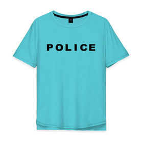 Мужская футболка хлопок Oversize с принтом POLICE в Кировске, 100% хлопок | свободный крой, круглый ворот, “спинка” длиннее передней части | police | правоохранительные органы