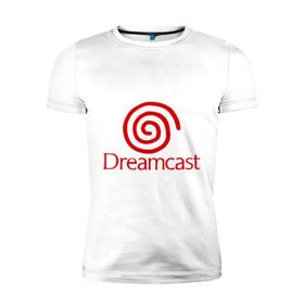 Мужская футболка премиум с принтом Dreamcast в Кировске, 92% хлопок, 8% лайкра | приталенный силуэт, круглый вырез ворота, длина до линии бедра, короткий рукав | Тематика изображения на принте: dreamcast | sega | видеоигры | приставки | сега
