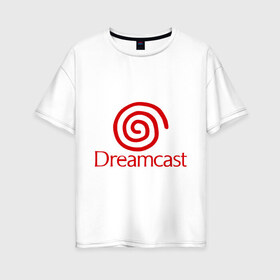 Женская футболка хлопок Oversize с принтом Dreamcast в Кировске, 100% хлопок | свободный крой, круглый ворот, спущенный рукав, длина до линии бедер
 | dreamcast | sega | видеоигры | приставки | сега