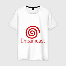 Мужская футболка хлопок с принтом Dreamcast в Кировске, 100% хлопок | прямой крой, круглый вырез горловины, длина до линии бедер, слегка спущенное плечо. | dreamcast | sega | видеоигры | приставки | сега