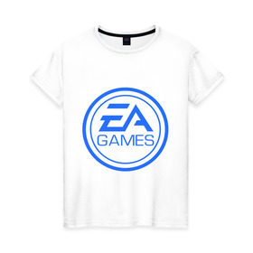 Женская футболка хлопок с принтом EA Games в Кировске, 100% хлопок | прямой крой, круглый вырез горловины, длина до линии бедер, слегка спущенное плечо | arts | electronic | игра | компьютерная