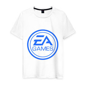 Мужская футболка хлопок с принтом EA Games в Кировске, 100% хлопок | прямой крой, круглый вырез горловины, длина до линии бедер, слегка спущенное плечо. | arts | electronic | игра | компьютерная
