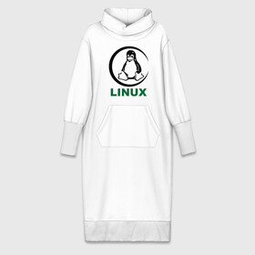 Платье удлиненное хлопок с принтом Linux в Кировске,  |  | пингвин