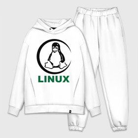 Мужской костюм хлопок OVERSIZE с принтом Linux в Кировске,  |  | пингвин