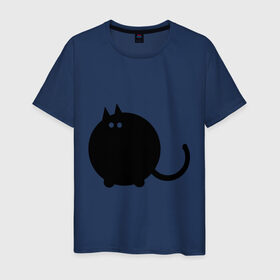 Мужская футболка хлопок с принтом Котег в Кировске, 100% хлопок | прямой крой, круглый вырез горловины, длина до линии бедер, слегка спущенное плечо. | большой кот | кот | котег | коты | кошки