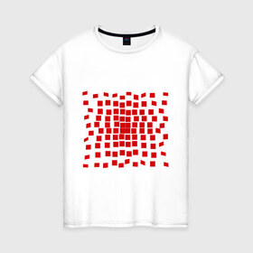 Женская футболка хлопок с принтом Квадрат квадратов в Кировске, 100% хлопок | прямой крой, круглый вырез горловины, длина до линии бедер, слегка спущенное плечо | tribal | квадрат | квадраты | орнамент | трайбл | узор