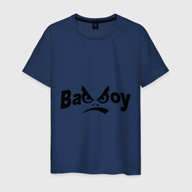 Мужская футболка хлопок с принтом Bad Boy в Кировске, 100% хлопок | прямой крой, круглый вырез горловины, длина до линии бедер, слегка спущенное плечо. | Тематика изображения на принте: bad boy