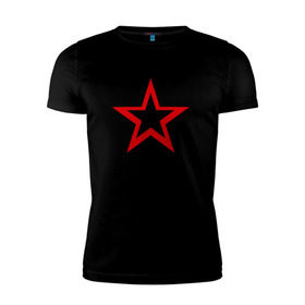 Мужская футболка премиум с принтом Советский парень в Кировске, 92% хлопок, 8% лайкра | приталенный силуэт, круглый вырез ворота, длина до линии бедра, короткий рукав | звезда | парень | символ | советский | социализм | союз | ссср