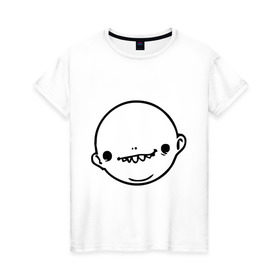 Женская футболка хлопок с принтом Смешной ребетёнок в Кировске, 100% хлопок | прямой крой, круглый вырез горловины, длина до линии бедер, слегка спущенное плечо | 