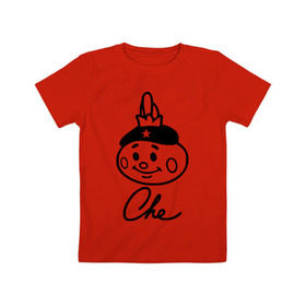 Детская футболка хлопок с принтом Че Поллино в Кировске, 100% хлопок | круглый вырез горловины, полуприлегающий силуэт, длина до линии бедер | che | мультик | мультфильм | сказка | че поллино | чиполлино