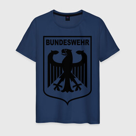 Мужская футболка хлопок с принтом Bundeswehr (2) в Кировске, 100% хлопок | прямой крой, круглый вырез горловины, длина до линии бедер, слегка спущенное плечо. | bundeswehr | армия | бундесвер