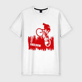 Мужская футболка премиум с принтом Велосипед в Кировске, 92% хлопок, 8% лайкра | приталенный силуэт, круглый вырез ворота, длина до линии бедра, короткий рукав | streeet | xtream | велик | вело | велосипед | стрит | экстрим
