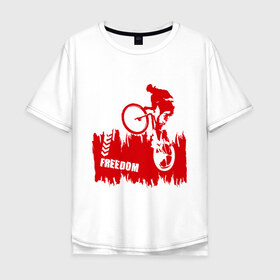 Мужская футболка хлопок Oversize с принтом Велосипед в Кировске, 100% хлопок | свободный крой, круглый ворот, “спинка” длиннее передней части | streeet | xtream | велик | вело | велосипед | стрит | экстрим