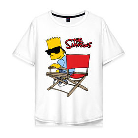 Мужская футболка хлопок Oversize с принтом Bart в Кировске, 100% хлопок | свободный крой, круглый ворот, “спинка” длиннее передней части | simpsons | барт | барт симпсон | симпсоны | симсоны