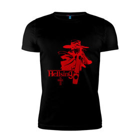 Мужская футболка премиум с принтом Hellsing (1) в Кировске, 92% хлопок, 8% лайкра | приталенный силуэт, круглый вырез ворота, длина до линии бедра, короткий рукав | anime | hellsing | аниме | анимэ | хельсинг