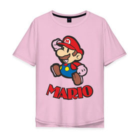 Мужская футболка хлопок Oversize с принтом Super Mario (3) в Кировске, 100% хлопок | свободный крой, круглый ворот, “спинка” длиннее передней части | nintendo | марио | нинтендо