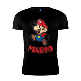 Мужская футболка премиум с принтом Super Mario (3) в Кировске, 92% хлопок, 8% лайкра | приталенный силуэт, круглый вырез ворота, длина до линии бедра, короткий рукав | nintendo | марио | нинтендо