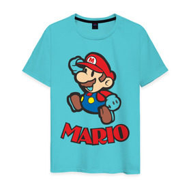 Мужская футболка хлопок с принтом Super Mario (3) в Кировске, 100% хлопок | прямой крой, круглый вырез горловины, длина до линии бедер, слегка спущенное плечо. | nintendo | марио | нинтендо