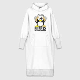 Платье удлиненное хлопок с принтом Linux (6) в Кировске,  |  | пингвин
