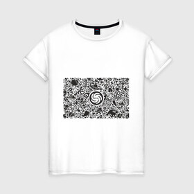 Женская футболка хлопок с принтом SPORE (2) в Кировске, 100% хлопок | прямой крой, круглый вырез горловины, длина до линии бедер, слегка спущенное плечо | игры | лаборатория существ | спор