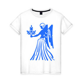 Женская футболка хлопок с принтом Дева (2) в Кировске, 100% хлопок | прямой крой, круглый вырез горловины, длина до линии бедер, слегка спущенное плечо | 