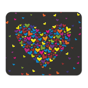 Коврик прямоугольный с принтом Сердечки в Кировске, натуральный каучук | размер 230 х 185 мм; запечатка лицевой стороны | love | любовь | сердечко | сердце