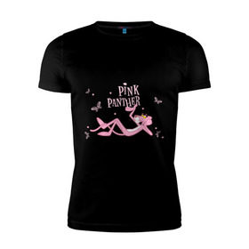 Мужская футболка премиум с принтом Pink panther в Кировске, 92% хлопок, 8% лайкра | приталенный силуэт, круглый вырез ворота, длина до линии бедра, короткий рукав | pink panther | розовая пантера