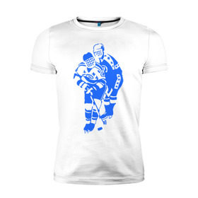 Мужская футболка премиум с принтом Хоккеисты в Кировске, 92% хлопок, 8% лайкра | приталенный силуэт, круглый вырез ворота, длина до линии бедра, короткий рукав | кхл | нхл | хокей | хоккеист | хоккеисты | хоккей | хоккейный спорт