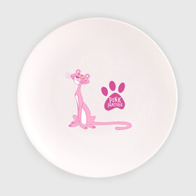 Тарелка 3D с принтом Розовая Пантера в Кировске, фарфор | диаметр - 210 мм
диаметр для нанесения принта - 120 мм | pink panther | розовая пантера