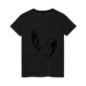 Женская футболка хлопок с принтом Секретные материалы в Кировске, 100% хлопок | прямой крой, круглый вырез горловины, длина до линии бедер, слегка спущенное плечо | x files | малдкр | секретные материалы | скалли