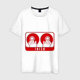 Мужская футболка хлопок с принтом Ibiza (7) в Кировске, 100% хлопок | прямой крой, круглый вырез горловины, длина до линии бедер, слегка спущенное плечо. | ibiza | вертушка | вертушки | диджей | ибица | пластинка | фестиваль | электронная музыка