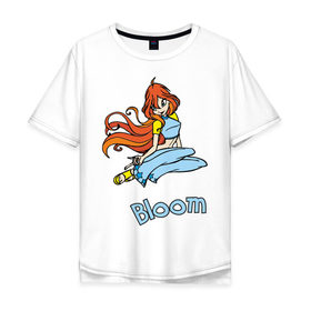 Мужская футболка хлопок Oversize с принтом WinX bloom в Кировске, 100% хлопок | свободный крой, круглый ворот, “спинка” длиннее передней части | bloom | winx | винкс