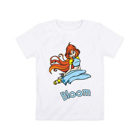 Детская футболка хлопок с принтом WinX bloom в Кировске, 100% хлопок | круглый вырез горловины, полуприлегающий силуэт, длина до линии бедер | Тематика изображения на принте: bloom | winx | винкс