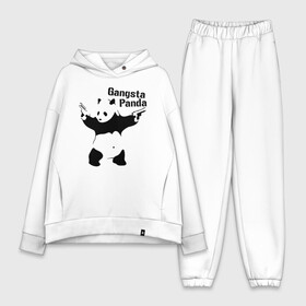 Женский костюм хлопок Oversize с принтом Gangsta Panda в Кировске,  |  | панда