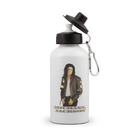 Бутылка спортивная с принтом Michael Jackson (4) в Кировске, металл | емкость — 500 мл, в комплекте две пластиковые крышки и карабин для крепления | jackson | michael | mj | pop | джексон | майкл | майкл джексон | поп
