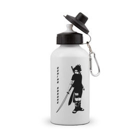 Бутылка спортивная с принтом Uchiha Sasuke в Кировске, металл | емкость — 500 мл, в комплекте две пластиковые крышки и карабин для крепления | anime | sasuke | аниме