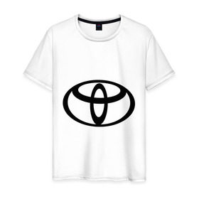 Мужская футболка хлопок с принтом Toyota (2) в Кировске, 100% хлопок | прямой крой, круглый вырез горловины, длина до линии бедер, слегка спущенное плечо. | toyota | авто | автобренды | автомобиль | машинки | машины | тачки | тойота