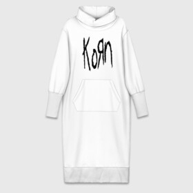 Платье удлиненное хлопок с принтом Korn в Кировске,  |  | korn | metal | rock | корн | логотип | метал | музыка | рок | рок группа | рок группы
