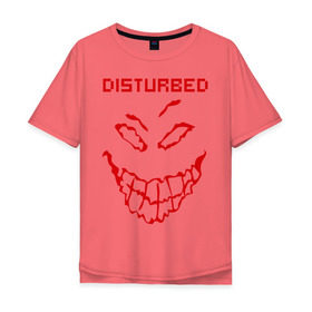 Мужская футболка хлопок Oversize с принтом Disturbed в Кировске, 100% хлопок | свободный крой, круглый ворот, “спинка” длиннее передней части | disturbed