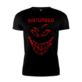 Мужская футболка премиум с принтом Disturbed в Кировске, 92% хлопок, 8% лайкра | приталенный силуэт, круглый вырез ворота, длина до линии бедра, короткий рукав | disturbed