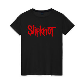 Женская футболка хлопок с принтом Slipknot (1) в Кировске, 100% хлопок | прямой крой, круглый вырез горловины, длина до линии бедер, слегка спущенное плечо | metall | punk | rock | slipknot | метал | металл | нью метал | панк | панк рок | рок