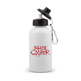 Бутылка спортивная с принтом Alice Cooper в Кировске, металл | емкость — 500 мл, в комплекте две пластиковые крышки и карабин для крепления | alice cooper | metal | rock | логотип | метал | музыка | музыкант | рок | рок музыка | элис купер