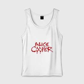 Женская майка хлопок с принтом Alice Cooper в Кировске, 95% хлопок, 5% эластан |  | alice cooper | metal | rock | логотип | метал | музыка | музыкант | рок | рок музыка | элис купер