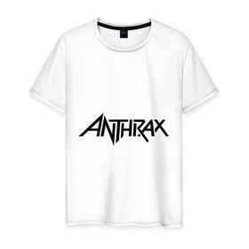 Мужская футболка хлопок с принтом Anthrax в Кировске, 100% хлопок | прямой крой, круглый вырез горловины, длина до линии бедер, слегка спущенное плечо. | anthrax | hard rock | metal | rock | логотип | метал | музыка | рок | рок группа | рок группы | хард рок
