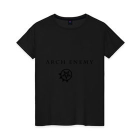 Женская футболка хлопок с принтом Arch Enemy в Кировске, 100% хлопок | прямой крой, круглый вырез горловины, длина до линии бедер, слегка спущенное плечо | arch enemy | metall | punk | rock | метал | металл | панк | панк рок | рок